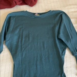 Long sleeve shirt and matching long skirt.